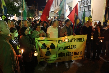Lefkoşa’da “nükleere karşı” iki toplumlu eylem gerçekleştirildi Lefkoşa’da “nükleere karşı” iki toplumlu eylem gerçekleştirildi