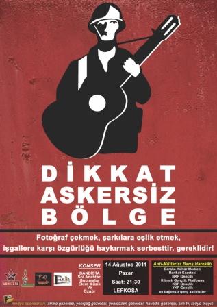 Anti-Militarist Barış Harekâtı konseri 14 AĞUSTOS’TA Anti-Militarist Barış Harekâtı konseri 14 AĞUSTOS’TA