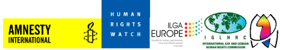 Uluslararası Af Örgütü, İnsan Hakları İzleme Örgütü, ILGA-Europe, IGLHRC ve HOKİ ortak açıklama yayınladı Uluslararası Af Örgütü, İnsan Hakları İzleme Örgütü, ILGA-Europe, IGLHRC ve HOKİ ortak açıklama yayınladı