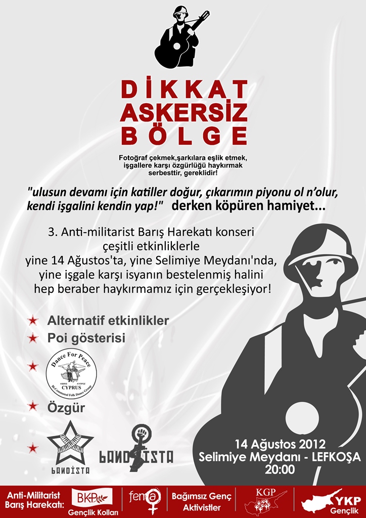 Anti-Militarist Barış Harekâtı yeniden 14 Ağustos’ta Anti-Militarist Barış Harekâtı yeniden 14 Ağustos’ta