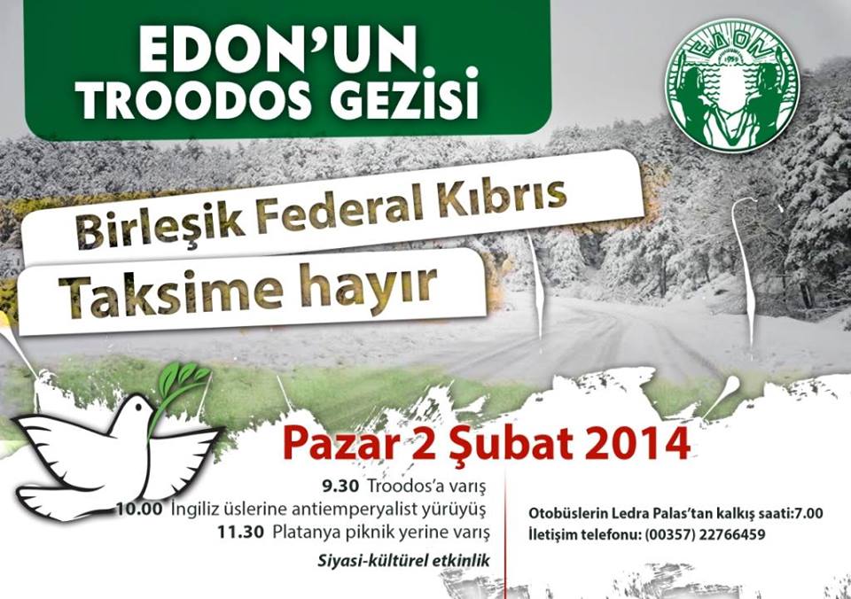 EDON’un Troodos gezisi 2 Şubat tarihine ertelendi EDON’un Troodos gezisi 2 Şubat tarihine ertelendi