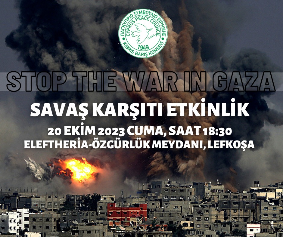 Cuma günü Eleftheria meydanında savaş karşıtı gösteri Cuma günü Eleftheria meydanında savaş karşıtı gösteri