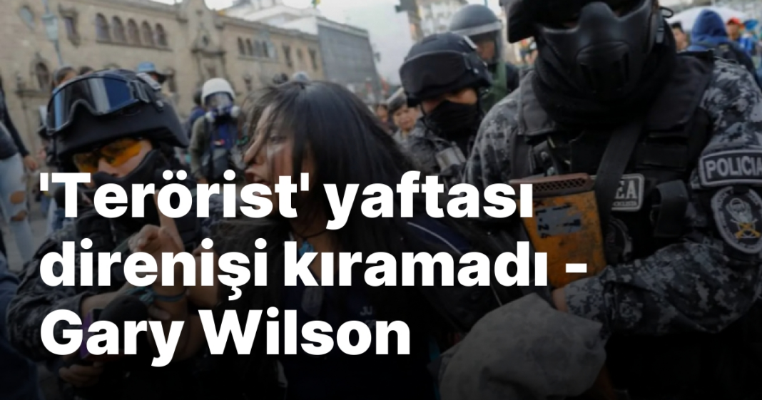 ‘Terörist’ yaftası direnişi kıramadı — Gary Wilson ‘Terörist’ yaftası direnişi kıramadı — Gary Wilson