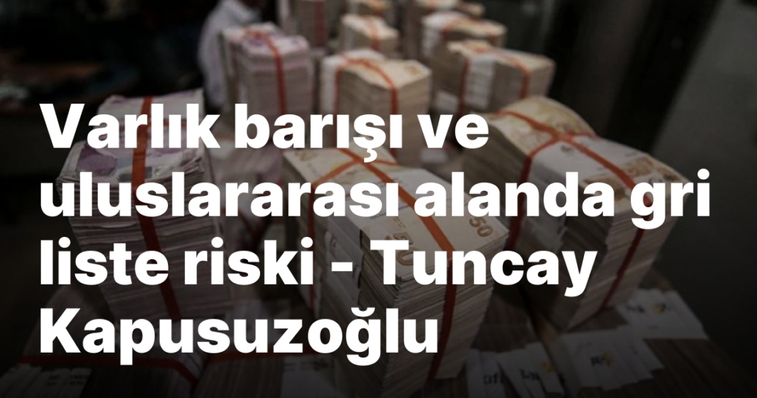 Varlık barışı ve uluslararası alanda gri liste riski — Tuncay Kapusuzoğlu Varlık barışı ve uluslararası alanda gri liste riski — Tuncay Kapusuzoğlu