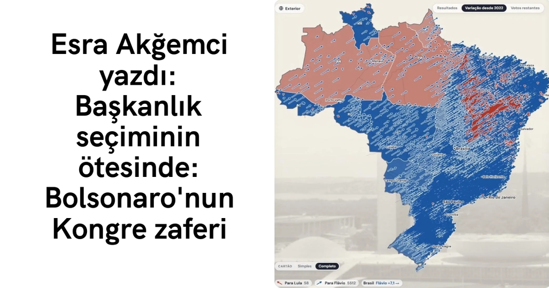 Esra Akğemci yazdı: Başkanlık seçiminin ötesinde: Bolsonaro’nun Kongre zaferi Esra Akğemci yazdı: Başkanlık seçiminin ötesinde: Bolsonaro’nun Kongre zaferi